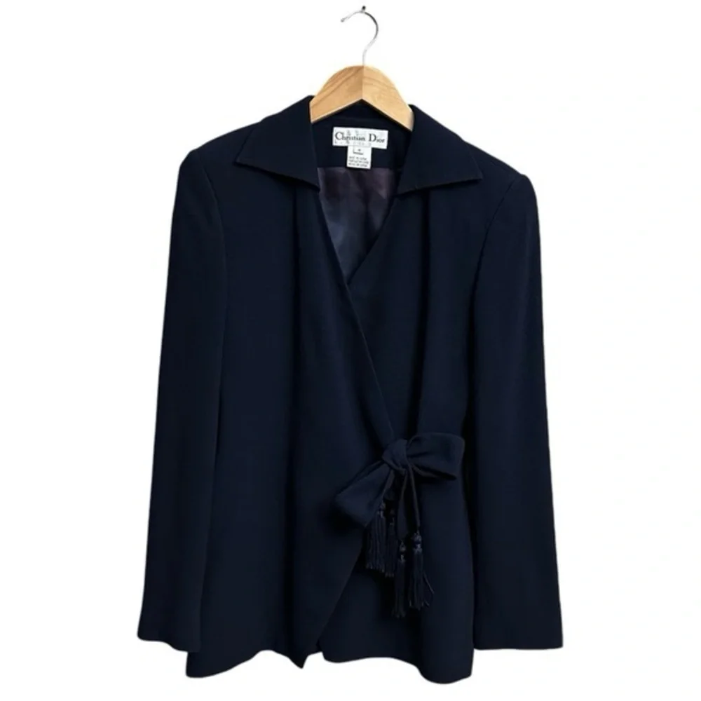Early 1990s Christian Dior blazer with sleek wrap